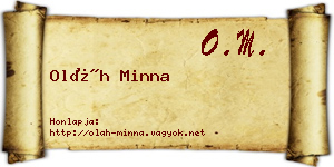 Oláh Minna névjegykártya